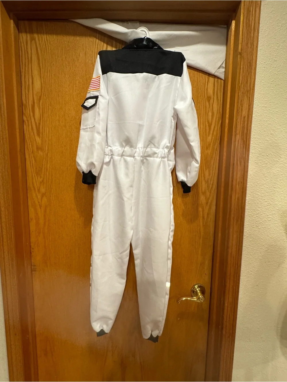 Kids White and Black NASA-Style Astronaut Jumpsuit Costume
